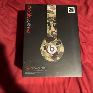 NIB BEATS BY DRE SOLO HD PHARRELL CAMO HEADPHONES ONE OF ONE NEW